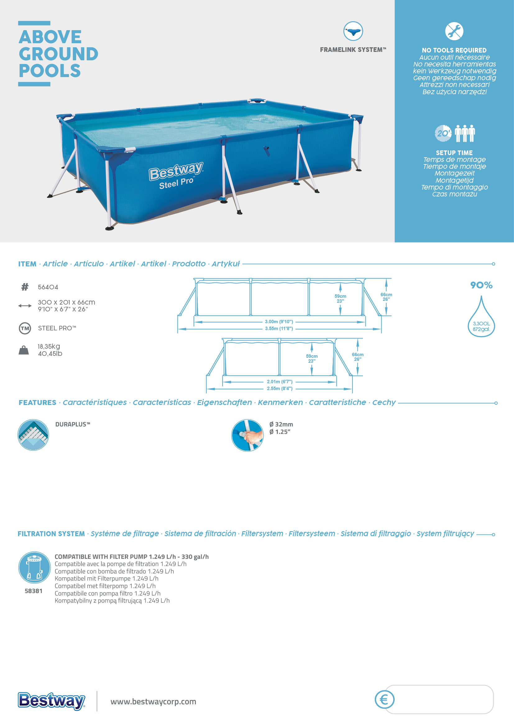 Scala A Telaio Con Barriera Per Piscina Fuori Terra Swimline 48 Pollici - Modello 87950 - Foto 1